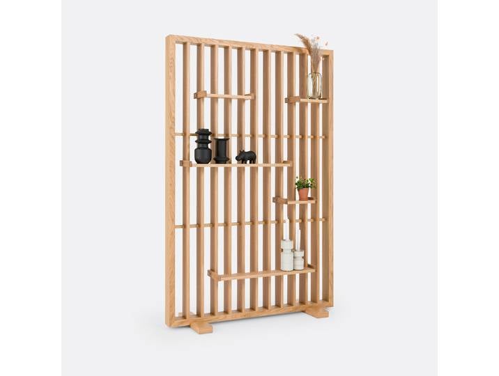 LA REDOUTE Étagère de séparation plaqué chêne, L120 cm, MINEVA Beige Chêne