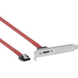 INLINE eSATA Slotblech, eSATA Buchse extern auf intern SATA Stecker, 0,5m