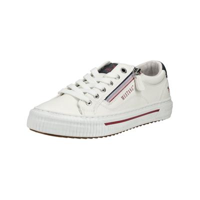 Sneaker MUSTANG SHOES "Mustang Shoes Sneaker Lederimitat", Damen, Gr. 40, weiß, Lederimitat, Schuhe Sneaker