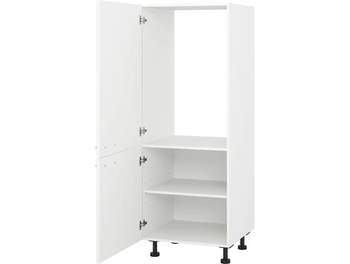 Kühlumbauschrank, Holzwerkstoff, Weiß, 60×150×56 cm, Tür für Integrierten Kühlschrank, Modern, Kochstation