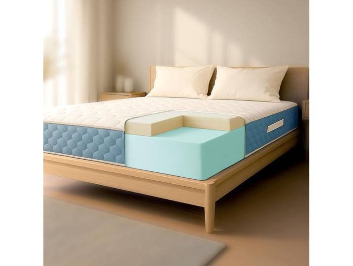 Matelas orthopédique - THE WHITE STONE - 160x190 cm - 21 cm - Mousse polyuréthane - Hypoallergénique