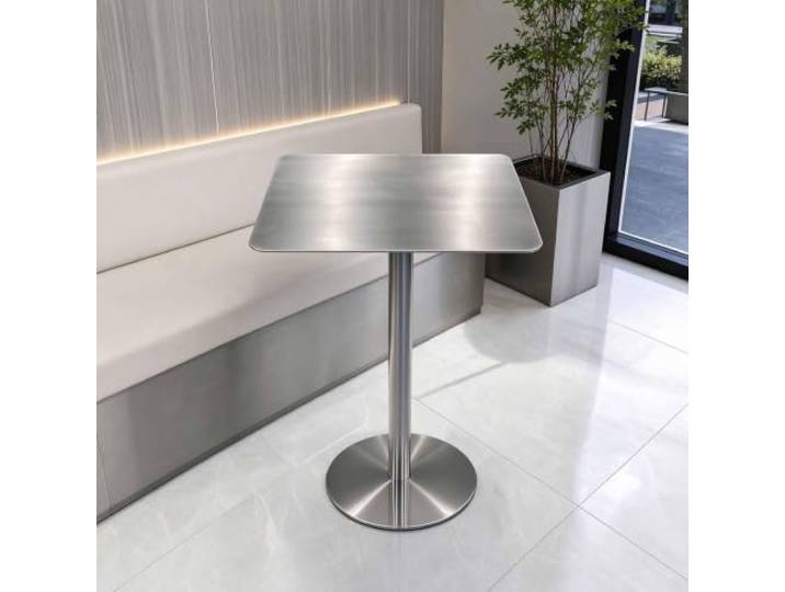 Kaffee-Beistelltisch Aus Edelstahl, Runder Kneipentisch, Bistro-Stehtisch Sofa-Beistelltisch,Moderner Runder Esstisch, Cocktailtisch，Frühstückstisch，Für Café, Zuhause, Esszimmer, Bar, Pub，Terrassen