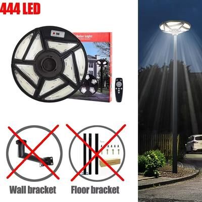Uplifted Goods Solar Lamp Post Light With Tall Pole And Motion Sensor gjx uhln444