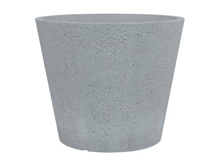 Scheurich C-Cone 49 Pot de fleurs rond en plastique recyclé Gris pierre