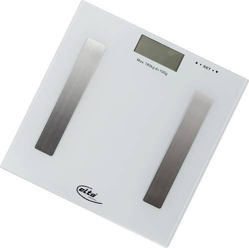 Elta Körperanalysewaage BS-310.1FW digital Wägebereich (max.)=180kg Silber, Weiß