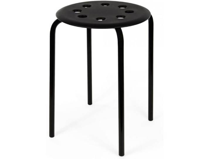 Tabouret Marius 101.356.59 - Noir - 44 cm