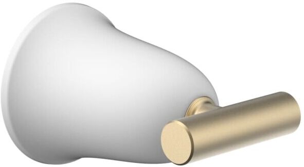 Laufen THE NEW CLASSIC Handtuchhaken H8778547630001 43x73mm, Weiß matt / PVD Blassgold matt
