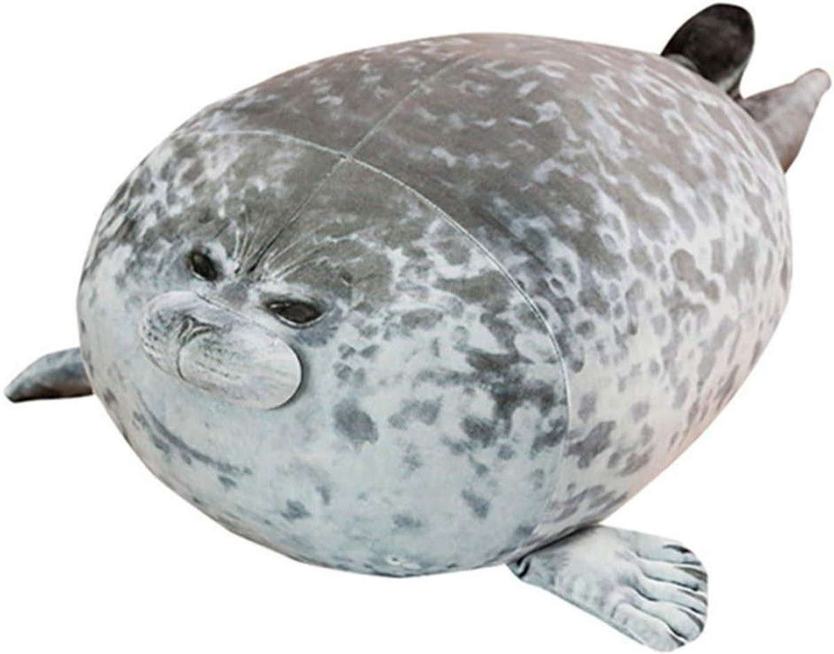 Zeehondenkussen van katoenen pluche - Oceaanthema knuffelkussen - Schattig dierenspeelgoed