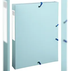 Exacompta 59140E 8x Archivbox A4, Rückenbreite 40mm, Recycling-PP, BeeBlue - Farben sortiert