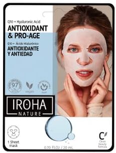 Iroha Nature Tissue Face Mask Antiwrinkles Q10 + Ha
