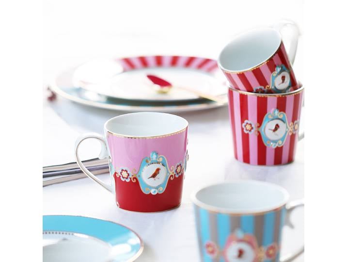 Tasse à café en céramique assortie avec badge néerlandais Pip Studio Aiqingniao, document en relief, tasse à thé Kawaii, standard