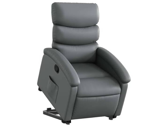 vidaXL Relaxsessel mit Aufstehhilfe Grau Kunstleder