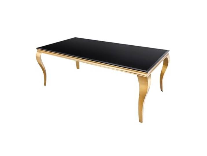 Riess Ambiente Esstisch MODERN BAROCK 180cm - schwarz Gold - Opalglas 8 Sitzplätze, hochwertig, glamouröses Flair, eleganter Look, Edelstahlgestell