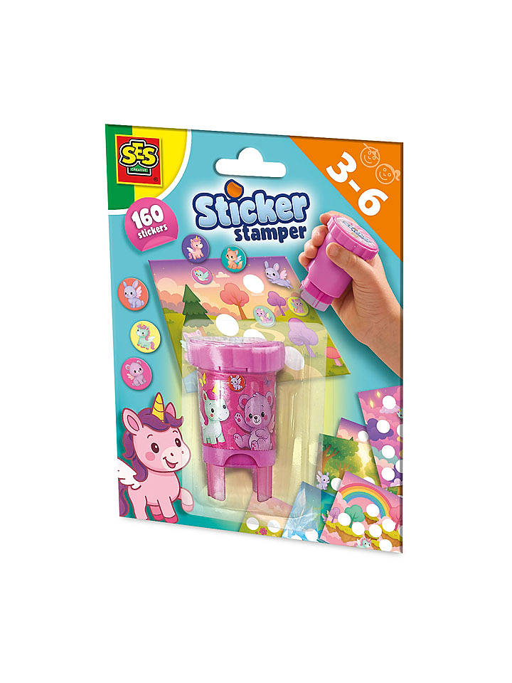 SES Kreativset "Sticker stamper - Fantasietiere" - ab 3 Jahren - onesize