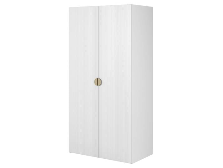 Zweiflügeliger Kleiderschrank Moonir mit 100 cm Kleiderstange