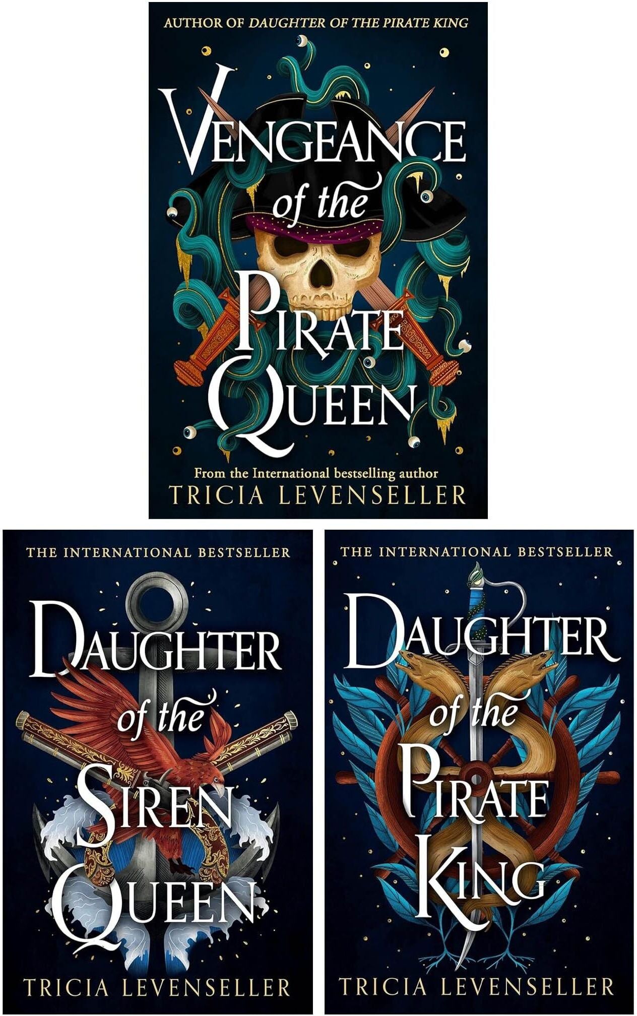 Pushkin Press UK Ltd Daughter of the Pirate King Series 3 Books Collection Set by Tricia Levenseller (Vengeance of the Pirate Queen, Daughter of the Pirate King and Daught