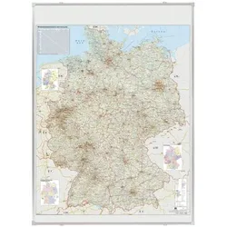 Franken Straßenkarte Deutschland »KAM300« grau