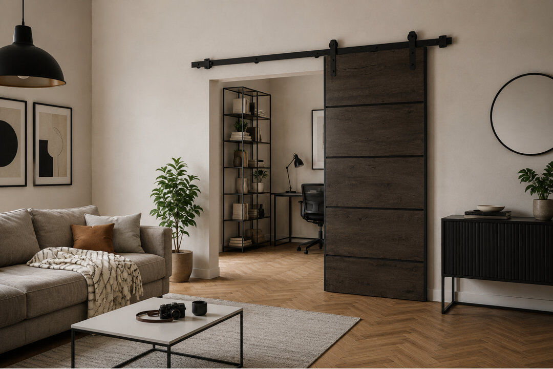 August Grove Door Dark Brown 76cm x 205cm
