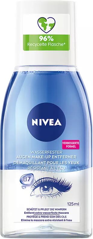 Nivea - Augen Make-up Entferner für wasserfestes Make‑up, Visage Augen + Lippen, 125 ml