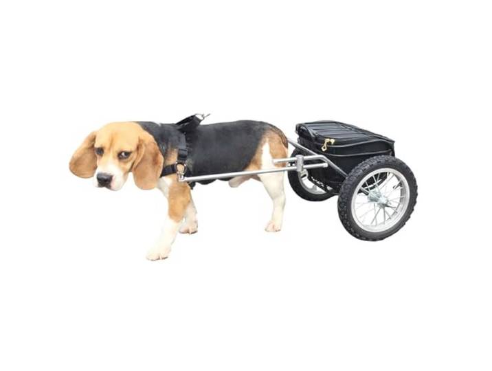 LZAHSH Hunde-Ziehwagen,Hunde-Rollwagen FüR 10-30kg Haustier HundeanhäNger Brustgurt Verstellbar Leicht Zu Tragen Haustier-Pull-Wagen,FüR MittelgroßE Hunde