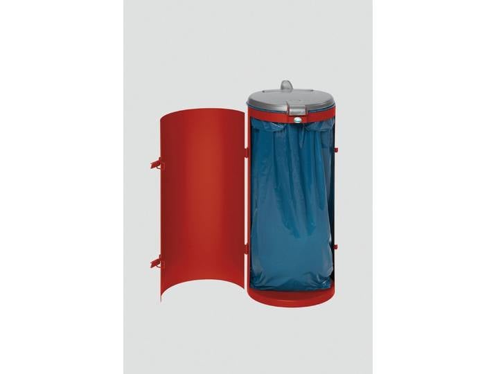 PROREGAL® Mülleimer Kompakter Abfallsammler Deckel 35cm Öffnung 90x45x45cm Rot
