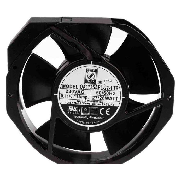 RS PRO AC fan, 172x150x38mm 387.6cu.m/h 230V (172 mm) (1444139)