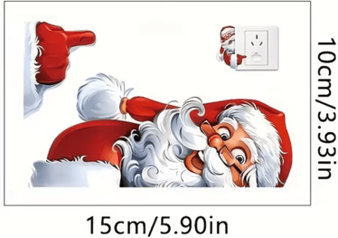 Inspire Picks Festive Christmas Wall Sticker Santa Claus & Snowman Switch Decal uvsd713 a