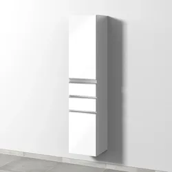 Sanipa Hochschrank „2morrow“ 350 × 1615 × 350 mm in Weiß (glanz)