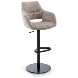 [de]sign & more Barhocker Cergy Stoff Beige
