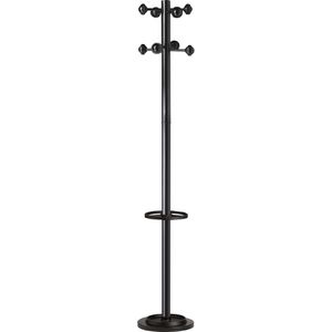 Unilux Garderobenständer Accueil 100340694 schwarz, mit 8 Haken, aus Metall, 175 x 34cm
