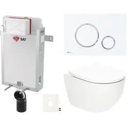 SAT Fusion Wand-WC Set für Einmauerung SIKOSZTORFU76