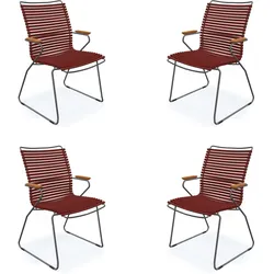 HOUE CLICK STUHL – 4er Set Hochlehner Gartenstuhl