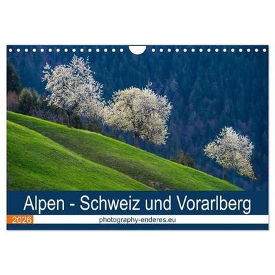 Alpen - Schweiz und Vorarlberg (Wandkalender 2026 DIN A4 quer), CALVENDO Monatskalender
