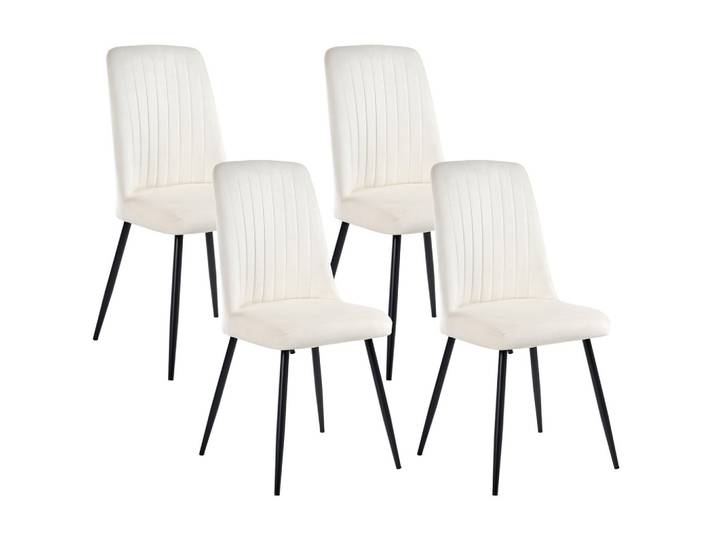ESSZIMMERSTUHL 4er-Set Cremeweiß Kirby