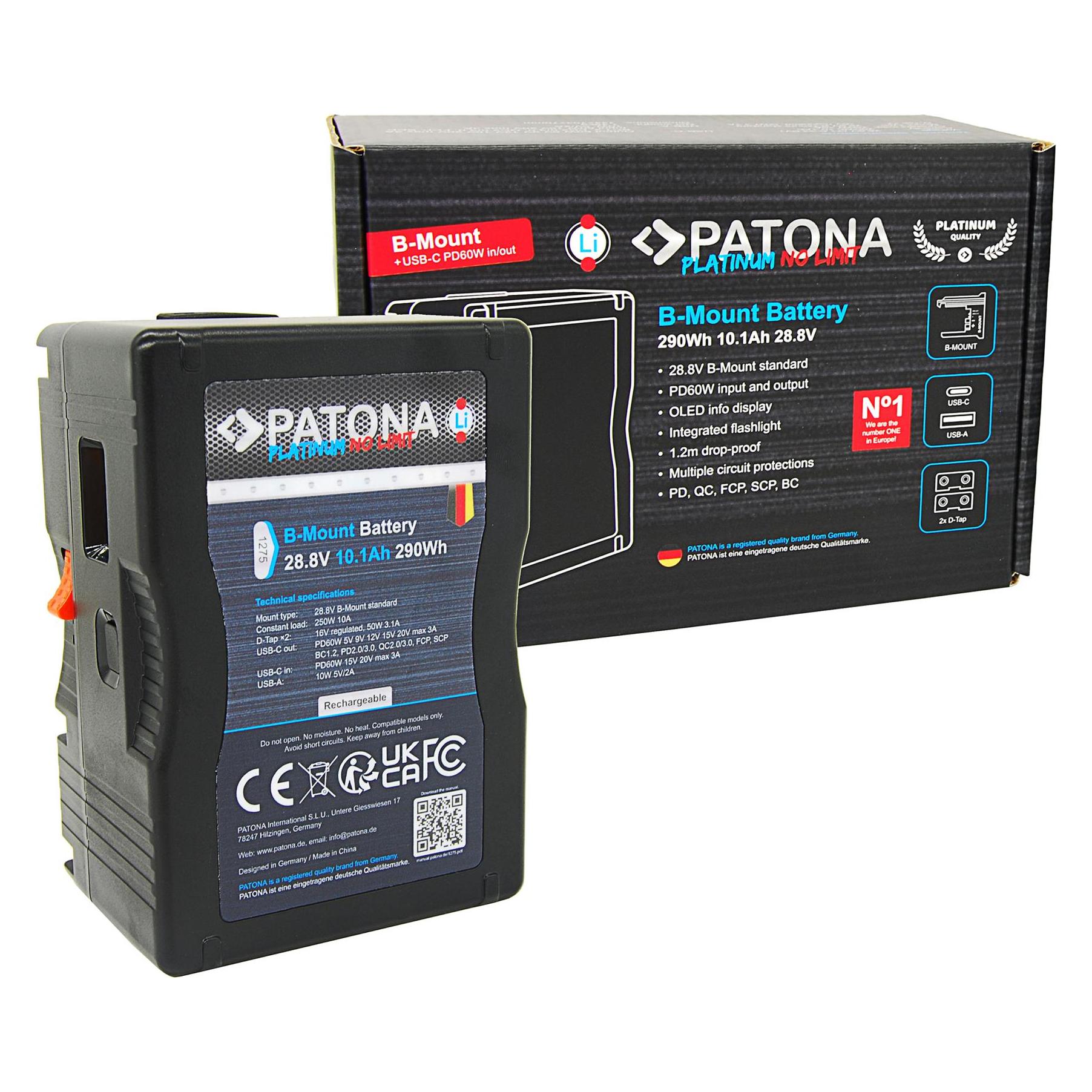 Patona Batteries Replacement Accu V-Mount (Kamera Akku) (1275)