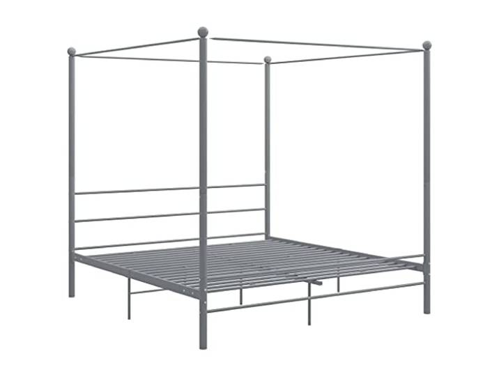 vidaXL Himmelbett Grau Metall 200x200 cm