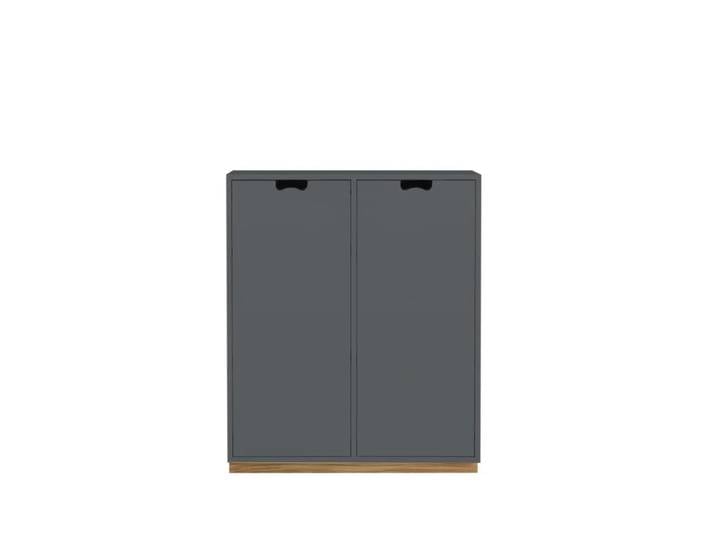 Asplund Snö E Schrank Storm grey, eichensockel, abgedeckte türen, 30 cm