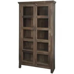 Chic Antique Grimaud Vitrinenschrank mit Glastüren, 100 x 40 x 185 cm
