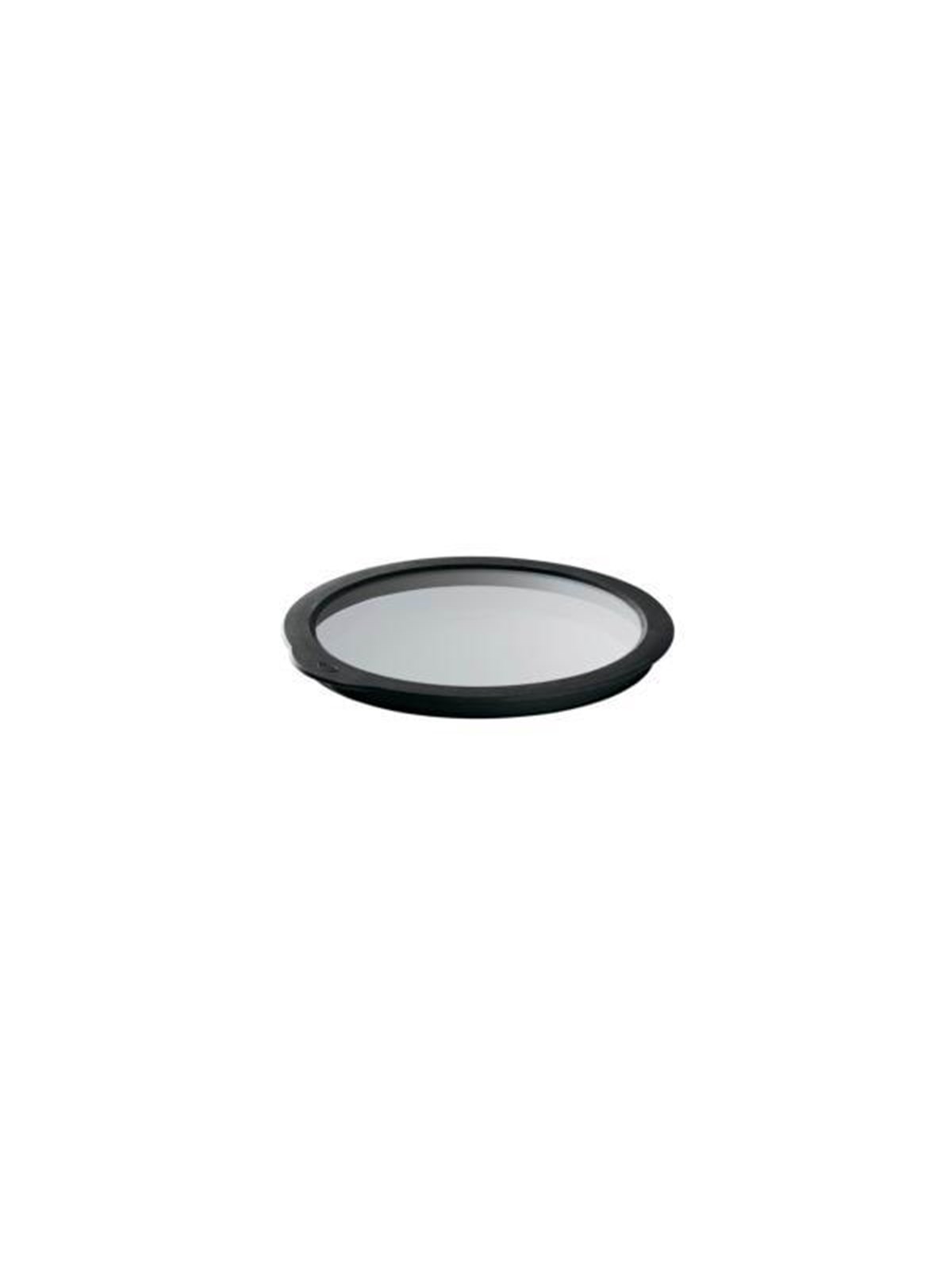Rösle Glass lid 12 cm Clear/Black Glass/Silicone