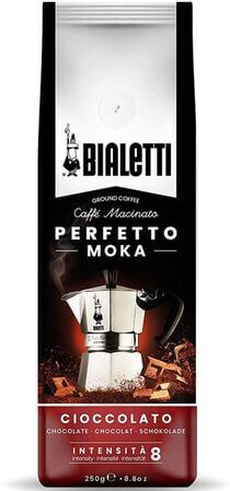 Bialetti - Perfetto Moka Schokolade Aromatisiert, Gemahlener Kaffee 250 G - MaxiCoffee