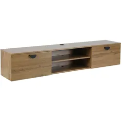 Oviala Business Oviala 160 cm industrieller TV-Wandschrank aus hellem Holz