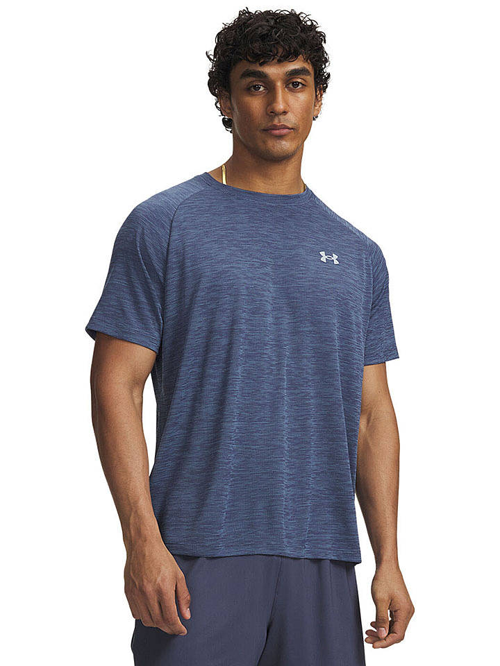 Under Armour Trainingsshirt "Tech Textured" in Dunkelblau - S