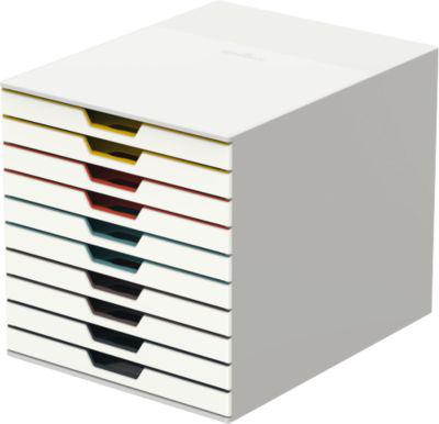 Durable Schubladenbox Varicolor, 10 Schübe, DIN C4, weiß