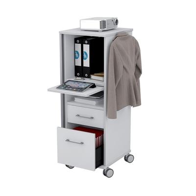 ROCADA 4037 Caddy Hotdesk Basic Regal mit Auszügen, grau, grau