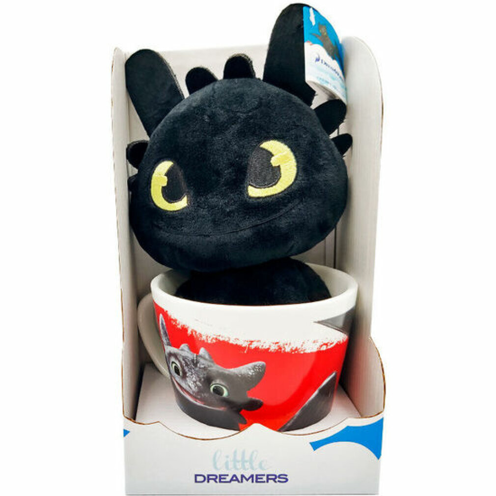 Dreamworks Animation Pluche Toothless knuffel uit Hoe train je een draak, 18 cm