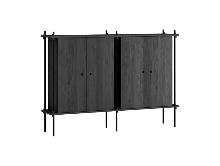 MOEBE Shelving System Cabinet Schrank Black, 163x115x35 cm, S.115.2.E