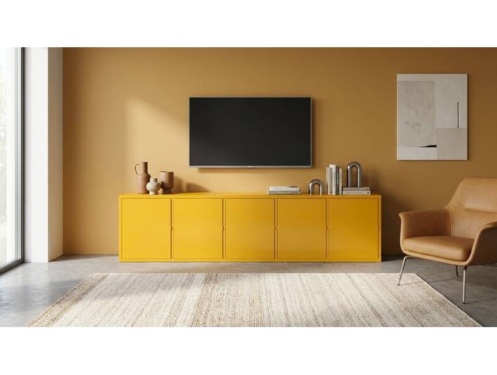 buffet coloré sur mesure Pickawood MDF Peint Jaune signal