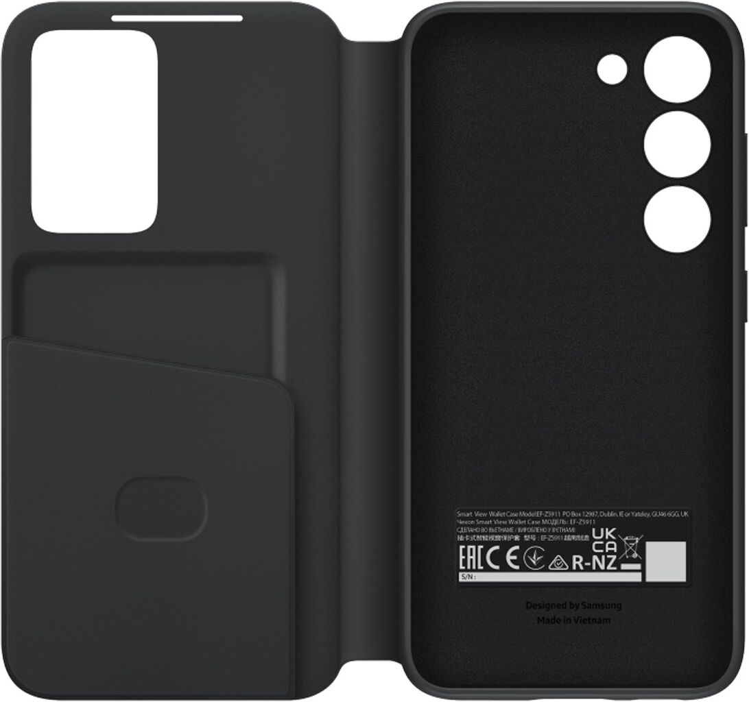 Samsung Galaxy S23 5G Clear View Cover Suojakotelo, Musta