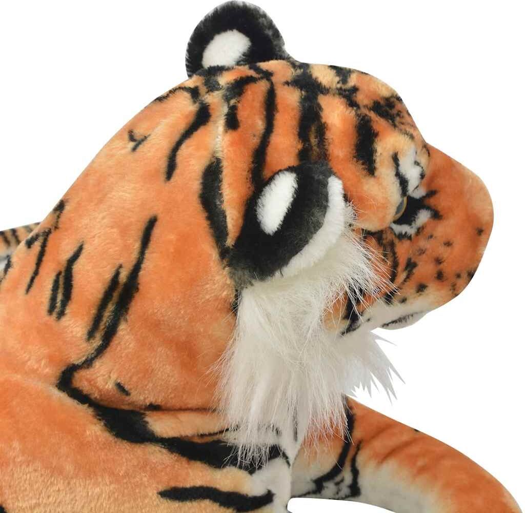 vidaXL Tigre en peluche Marron XXL