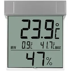 TFA Vision, Thermometer + Hygrometer, Transparent, Silber